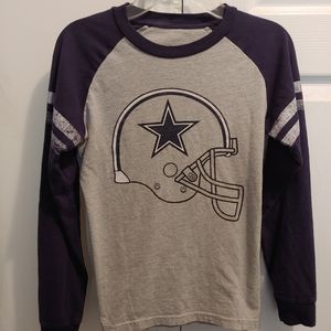 Dallas Cowboys Authentic Kids Large Helmet Graphic Long Sleeve T-shirt
